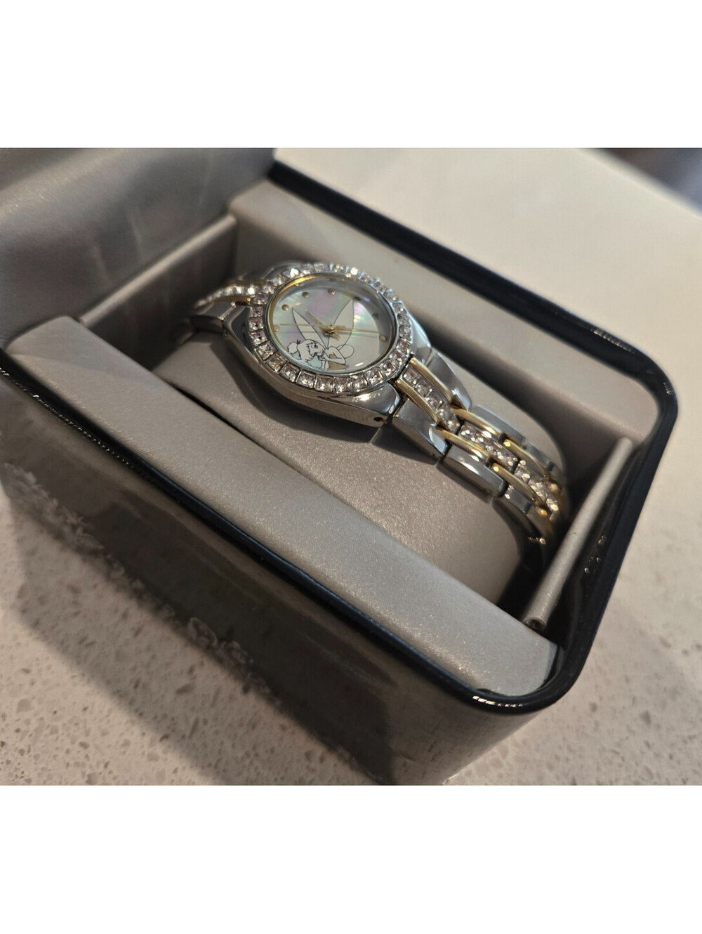 Tinkerbell Watch 2 tone band in Original Disney Down Box